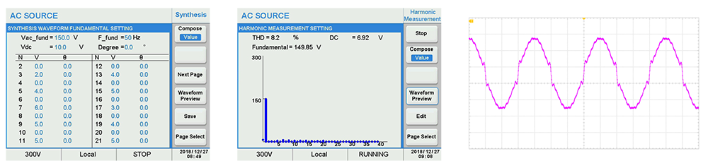 单相可编程交流电源测试形态